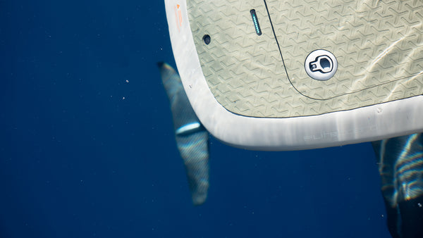 Fliteboard eFoil with wing underwater
