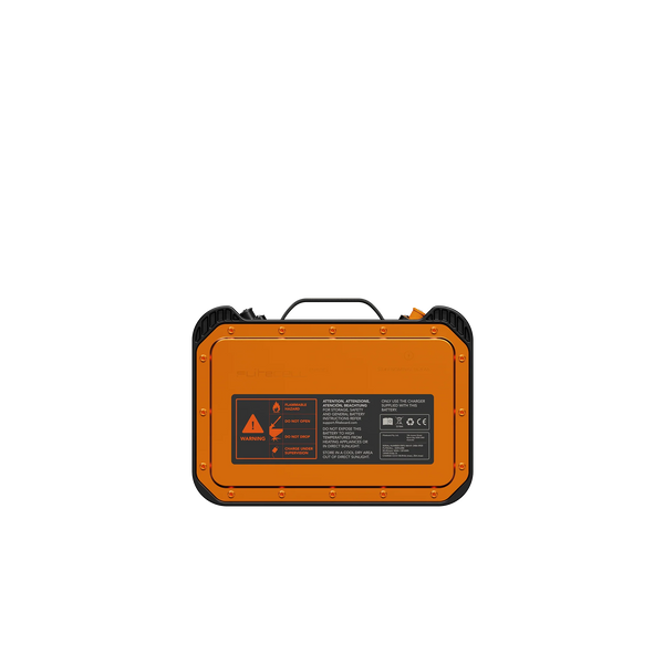 MN Flitecell Nano available in a  orange anodised titanium battery box