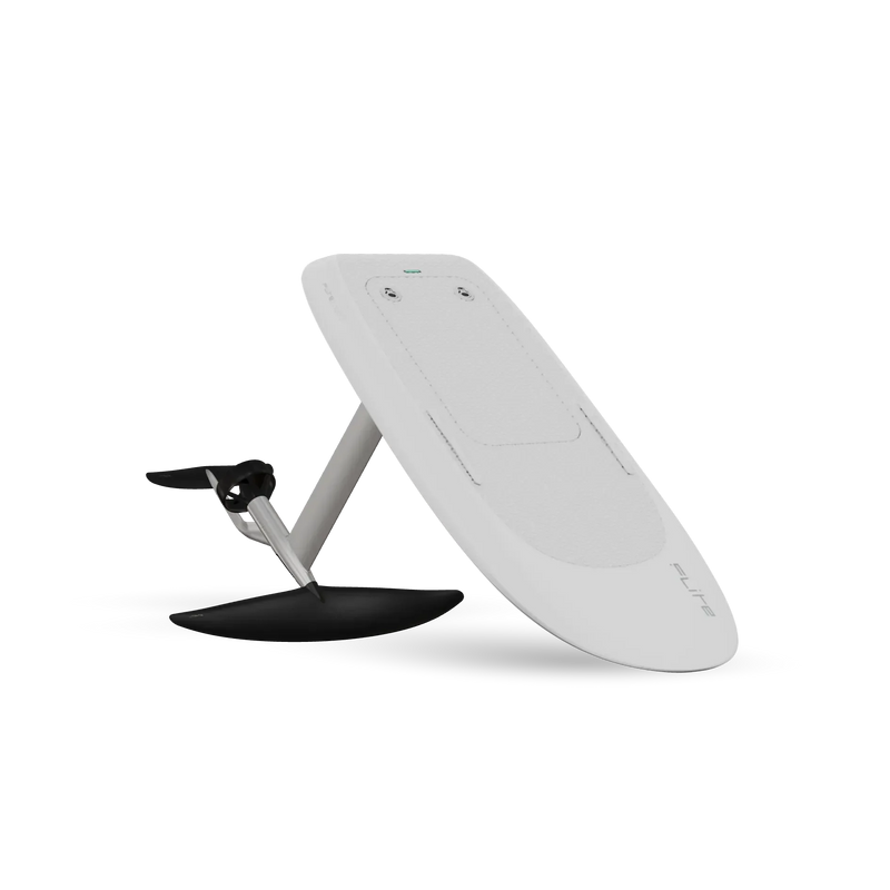 Fliteboard Fiberglass White featuring 80cm Silver eFoil with MN 1300 C and 245 C wings