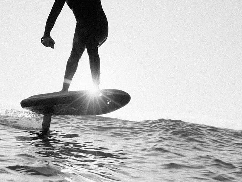 Fliteboard rider in flight