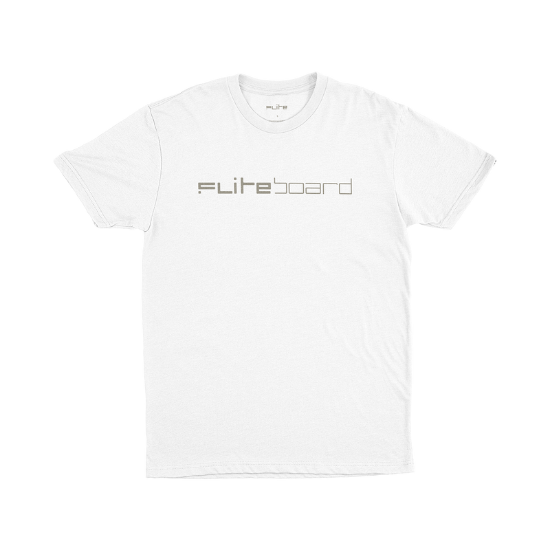 White Fliteboard T Shirt Large With Logo